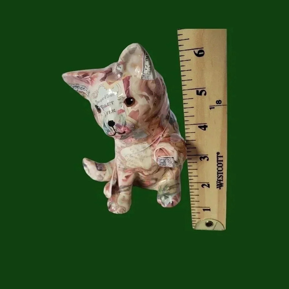Linda Edgington design porcelain cat multicolor - Picture 5 of 9